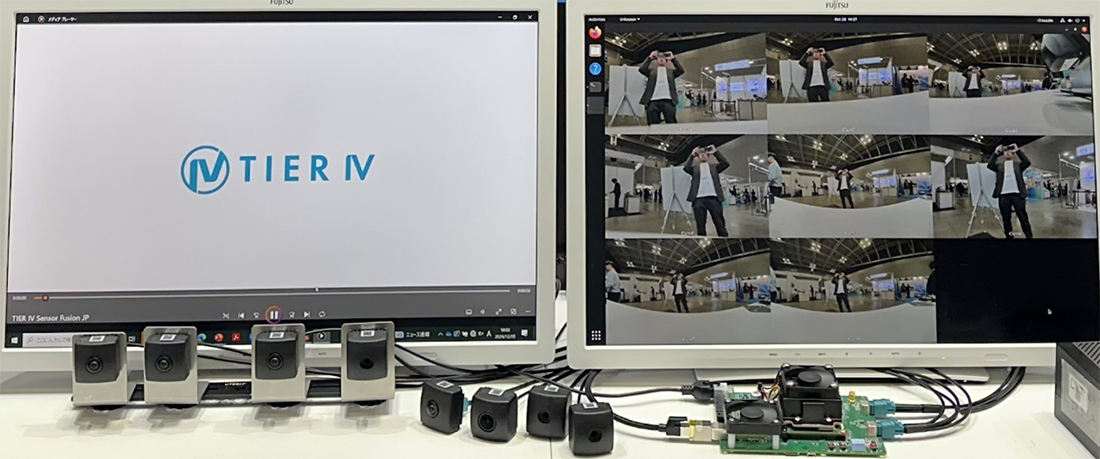カメラドライバー不要の10GbEthernetケーブル接続でTIER IVカメラ複数